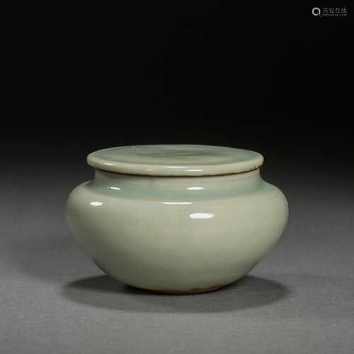 CHINESE SOUTHERN SONG DYNASTY LONGQUAN WARE GREEN GLAZED LID...