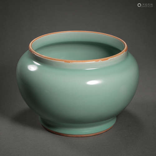 LONGQUAN WARE GREEN GLAZED POT, SOUTHERN SONG DYNASTY