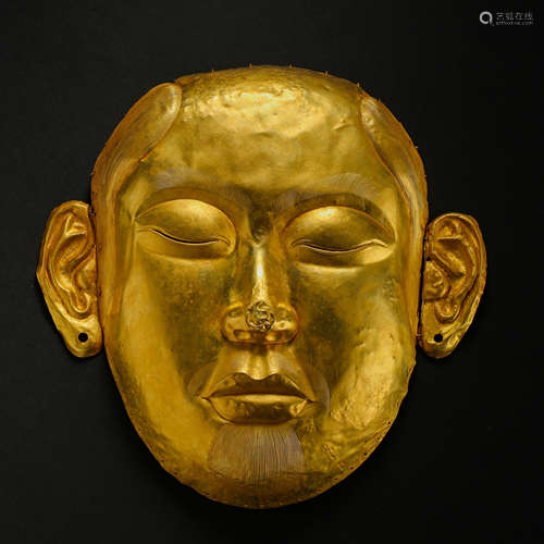 PURE GOLD MASK, LIAO DYNASTY, CHINA