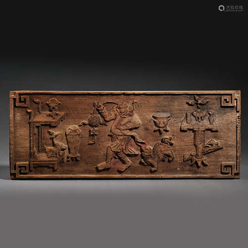 CHINESE QING DYNASTY WOOD CARVED BOARD