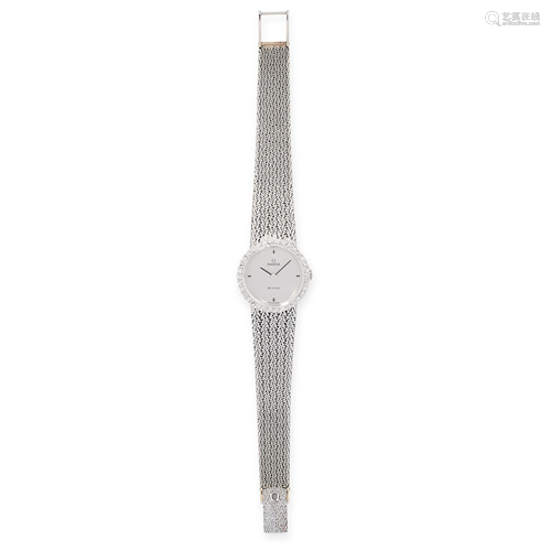 A LADIES DIAMOND DE VILLE WRISTWATCH, OMEGA in 18ct