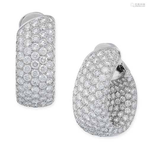 A PAIR OF DIAMOND LAKARDA EARRINGS, CARTIER in 18ct