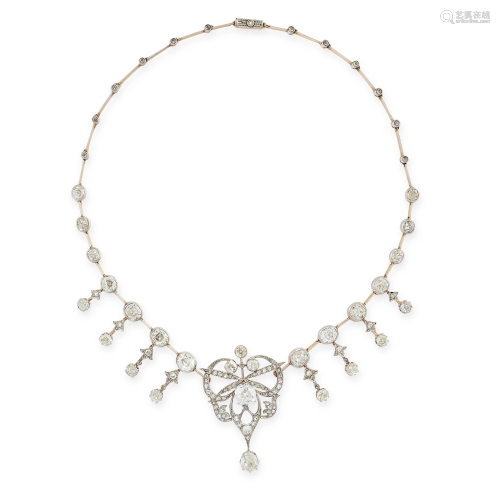 A FINE BELLE EPOQUE DIAMOND NECKLACE, EARLY 20TH