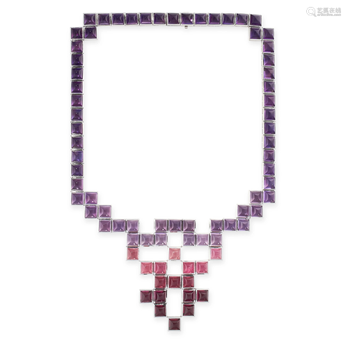 A FABULOUS TOURMALINE, GARNET AND AMETHYST NECKLACE…