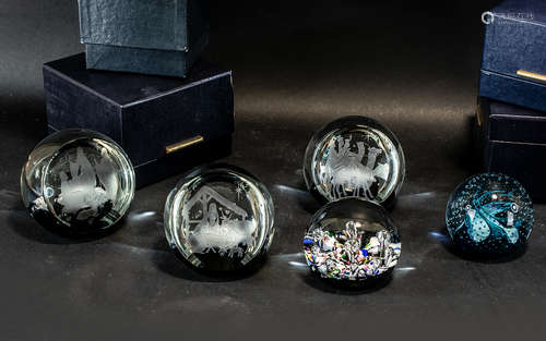 A Collection of Caithness Paperweights Five in total. A seri...