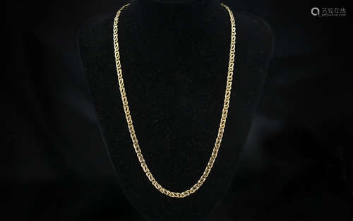 9ct Gold Superb Quality Fancy Double Link Necklace / Chain. ...