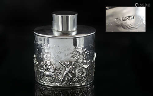 Edwardian Period Excellent Quality Sterling Silver Tea Caddy...