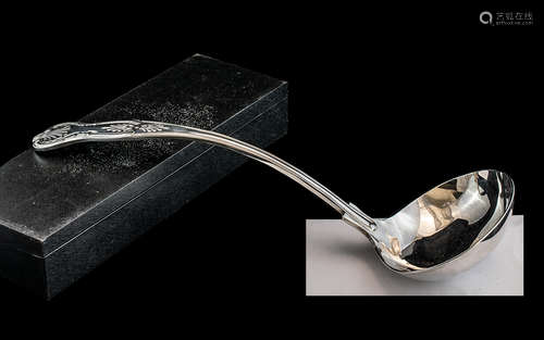 A Kings Pattern Silver Plated Large Size Soup Ladle. Measure...