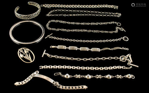 Excellent Collection of Vintage Sterling Silver Jewellery It...