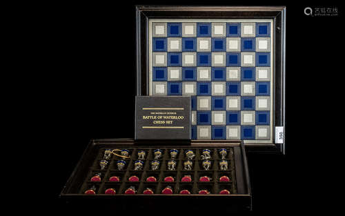 Franklin Mint Battle of Waterloo Chess Set, in fitted case, ...