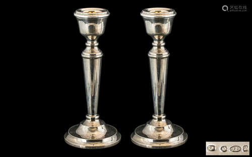 Pair of Sterling Silver Candlesticks. Fully Hallmarked, Appr...