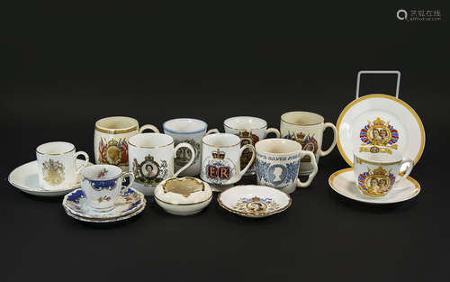 Collection of Royal Memorabilia Porcelain, comprising a mug ...