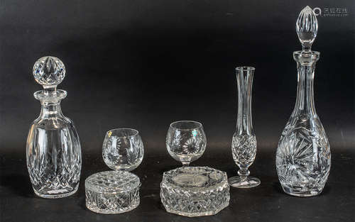 A Small Collection of Waterford Style Irish Glass. Comprisin...