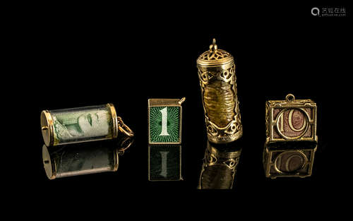 Excellent Collection of 9ct Gold Vintage Charms with Various...