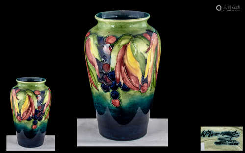 W. Moorcroft - Signed Ovoid Shaped Vase ' Fruits ' Berries a...