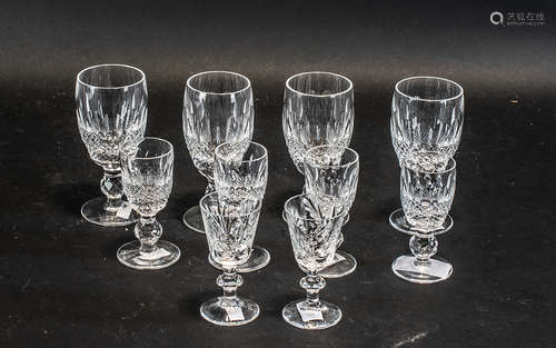 A Collection of Irish Waterford Crystal Glasses comprising o...