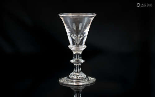 Small 18th Century Trumpet Shaped Bowl Liqueur Glass with a ...