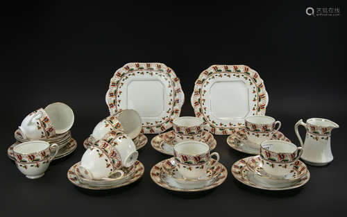 Edwardian 'Salisbury Porcelain' Part Tea Set comprising 11 c...