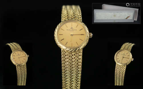 Baume and Mercier Ladies 18ct Gold - Deluxe Wrist Watch with...