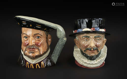 Royal Doulton Character Jugs ( 2 ) In Total. Henry VIII & Be...