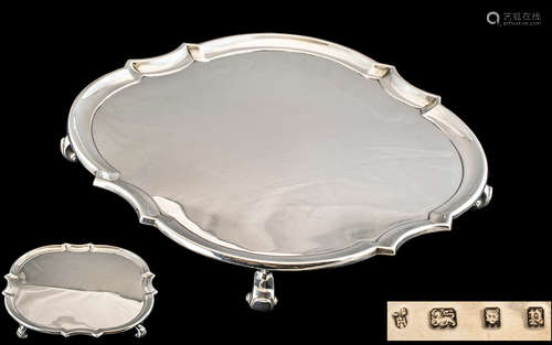 1930's Charles Stuart Harris Sterling Silver Footed Salver o...