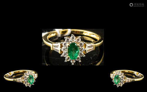 Emerald Solitaire Halo Ring, an emerald of the most beautifu...