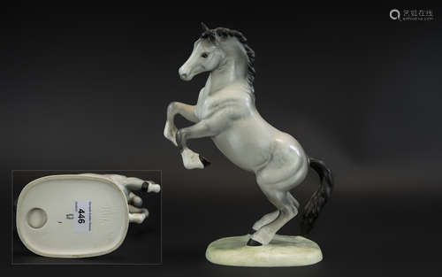 Beswick - Hand Painted Ceramic Figure ' Welsh Cob ( Rearing ...