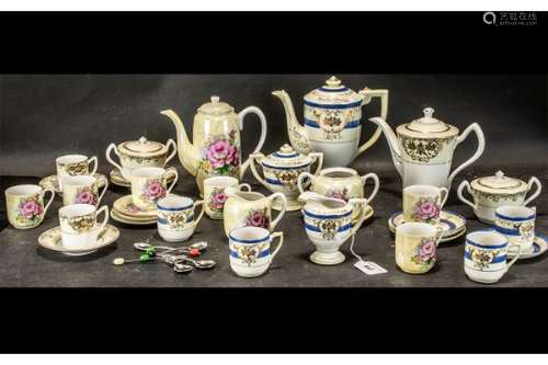 A Collection of Three Part Tea Sets to include, Meito China ...