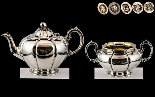 Barnard Brothers - Superb Quality Matched Silver Teapot and ...