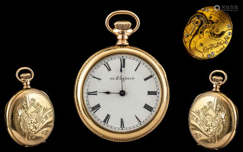 Elgin National Watch Co Gold Filled Ladies - Keyless Open Fa...