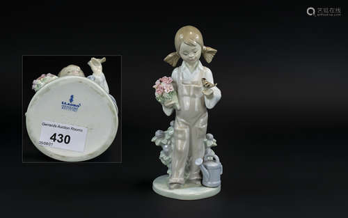 Lladro Hand Painted Porcelain Figure 'Spring', model no.5217...