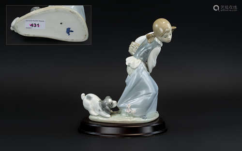 Lladro Hand Painted Porcelain Figure 'Naughty Dog', model no...