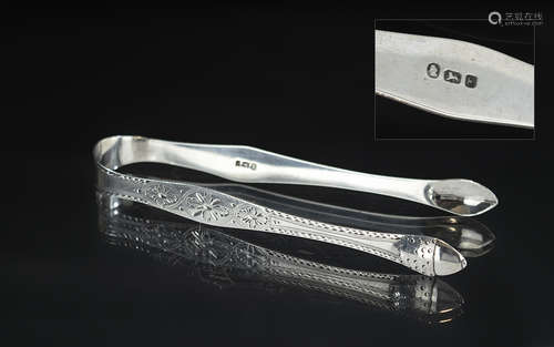 Peter and Ann Bateman Silver Sugar Tongs, hallmarked London ...