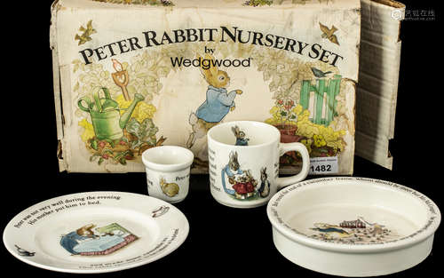 Peter Rabbit Nursery Set by Wedgwood ( Boxed ) Bowl, Mug and...