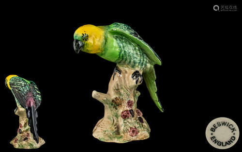 Beswick - Hand Painted Bird Figure ' Parakeet ' Model No 930...