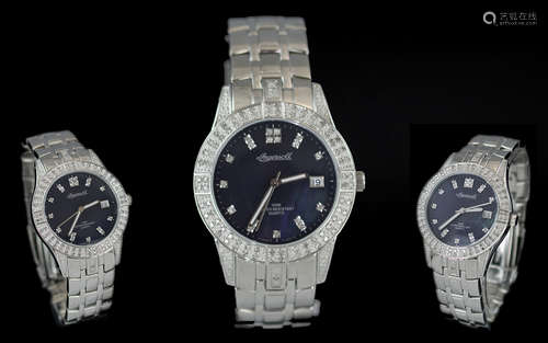 Ingersoll - Swiss Made Diamond Set Heavy Stainless Steel Gen...