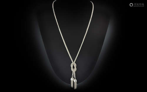 A Fine Quality Ladies Sterling Silver Necklace / Chain with ...