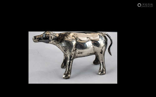 Chinese Silver Water Buffalo of Fine Quality, Modeling Ching...