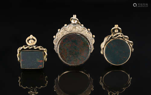 Edwardian Period 1902 - 1910 Trio of Excellent Stone Set 9ct...