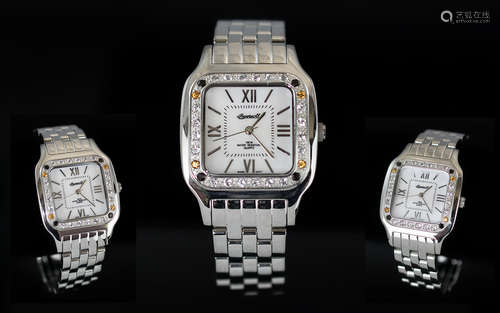 Ingersoll - Swiss Made Gem / Diamond Set Gents Stainless Ste...