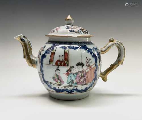 A Chinese Export porcelain famille rose teapot, Qianlong (17...