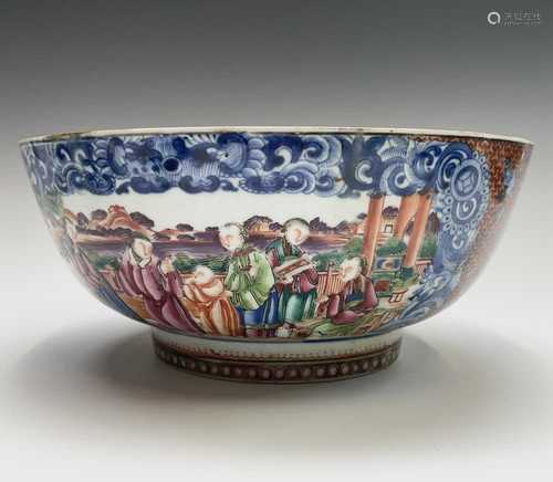 A Chinese Export famille rose porcelain bowl, Qianlong, heig...