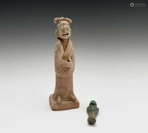 A Chinese pottery zodiac figure, Song Dynasty (960-1127 AD),...