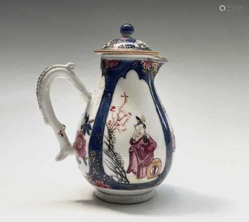 A Chinese Export famille rose porcelain sparrowbeak jug and ...