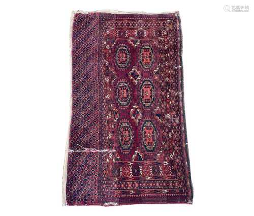 A Tekke Juval, Turkmenistan, late 19th century, with two row...