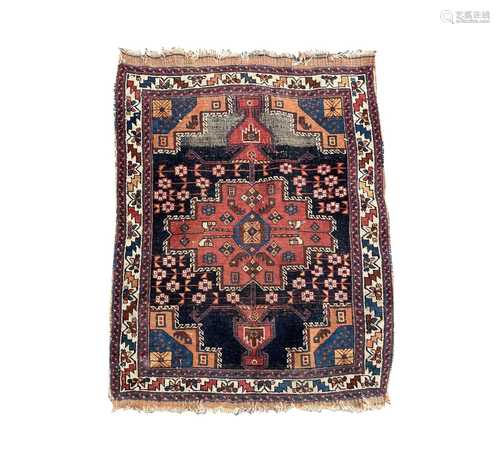 An Afshar rug, South West Persia, circa 1900, the indigo fie...