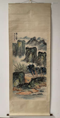 Zhu Qizhan [white clouds on the top]