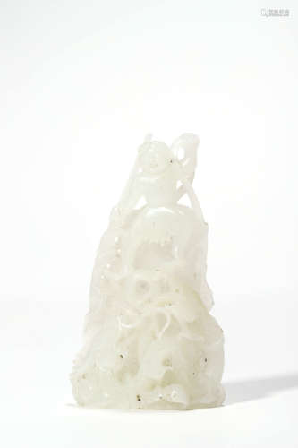 An Openwork Jade Figure Ornament