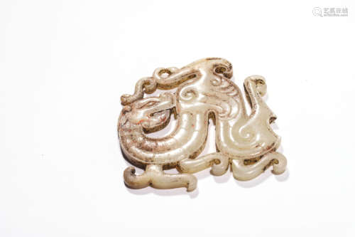 A Carved Jade Dragon Ornament