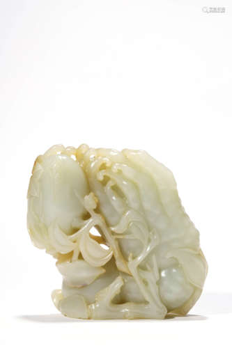 A Carved Jade Buddha’S Hand Citron Ornament